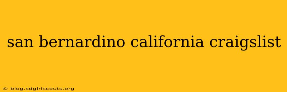 san bernardino california craigslist