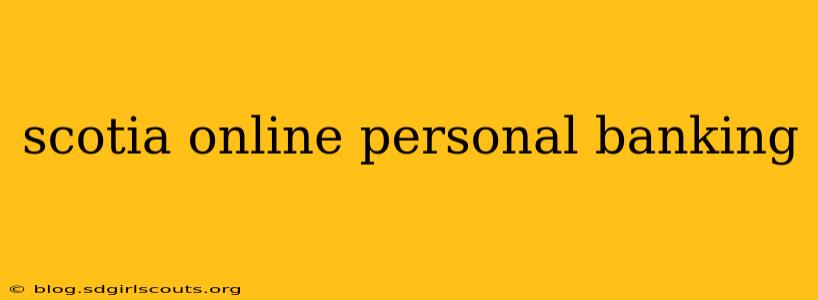 scotia online personal banking