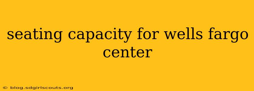 seating capacity for wells fargo center