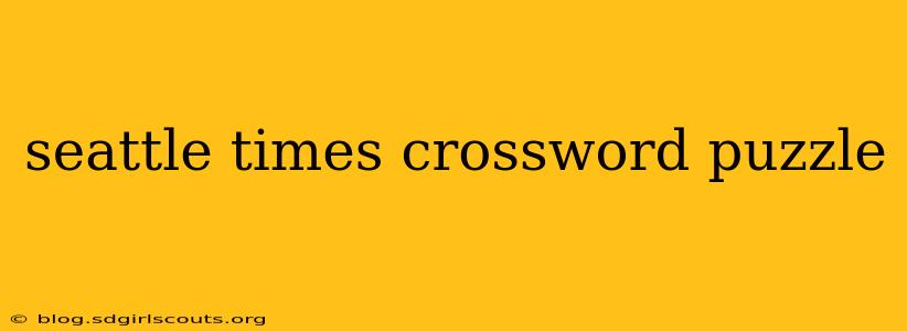 seattle times crossword puzzle