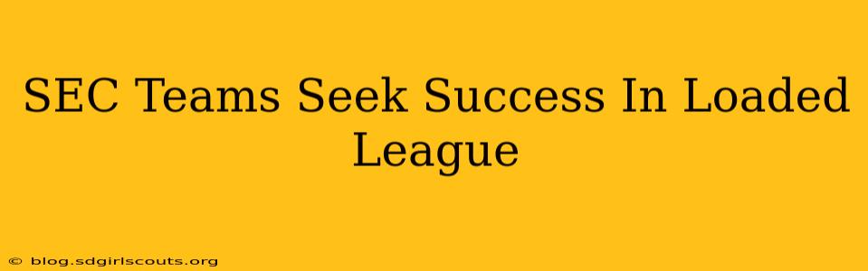 SEC Teams Seek Success In Loaded League