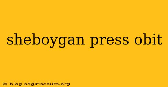 sheboygan press obit