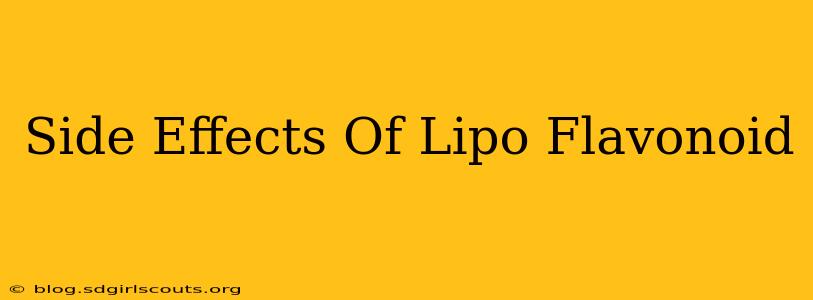 Side Effects Of Lipo Flavonoid