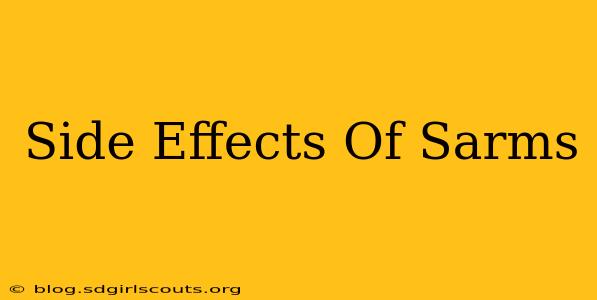 Side Effects Of Sarms
