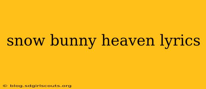 snow bunny heaven lyrics