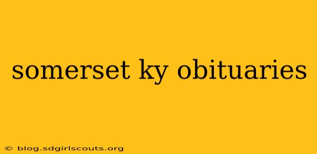 somerset ky obituaries