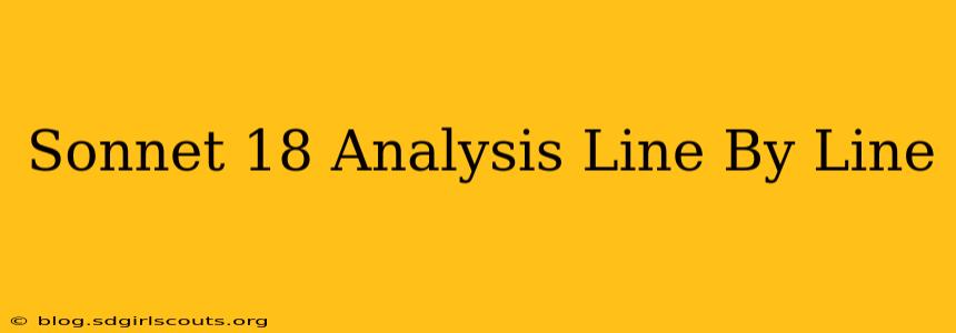 Sonnet 18 Analysis Line By Line