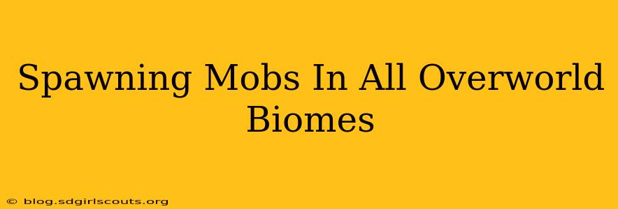 Spawning Mobs In All Overworld Biomes
