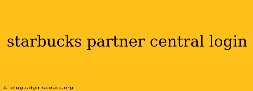 starbucks partner central login