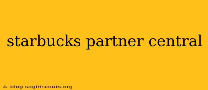 starbucks partner central