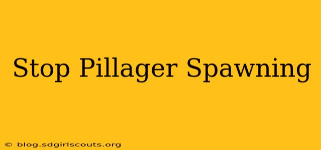 Stop Pillager Spawning