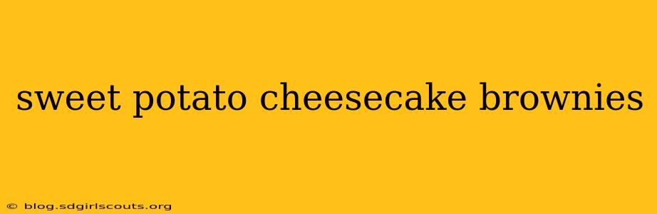 sweet potato cheesecake brownies