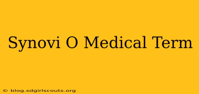 Synovi O Medical Term