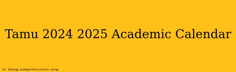 Tamu 2024 2025 Academic Calendar