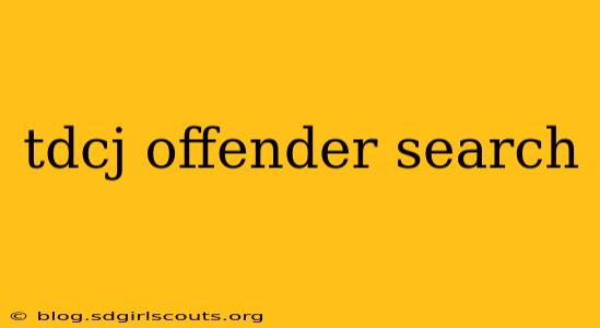 tdcj offender search