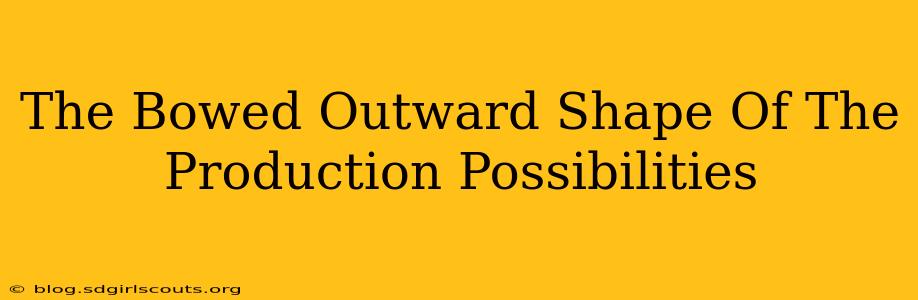 The Bowed Outward Shape Of The Production Possibilities