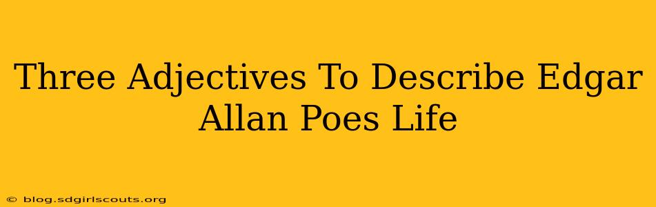 Three Adjectives To Describe Edgar Allan Poes Life