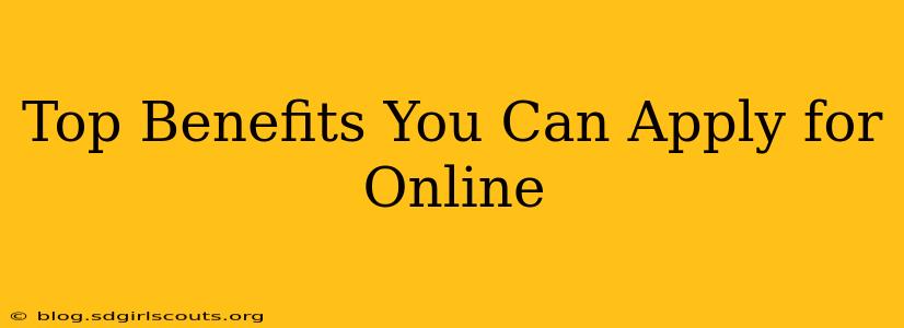 Top Benefits You Can Apply for Online