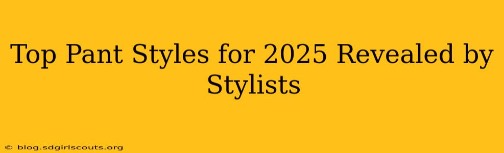 Top Pant Styles for 2025 Revealed by Stylists