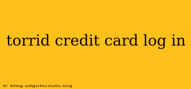 torrid credit card log in