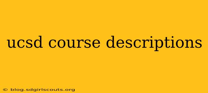 ucsd course descriptions