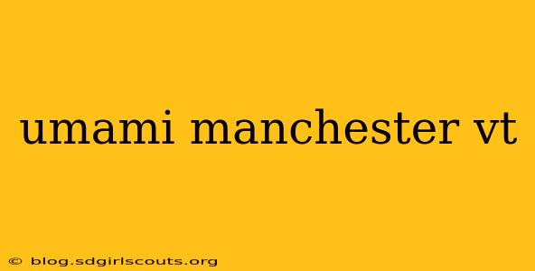 umami manchester vt