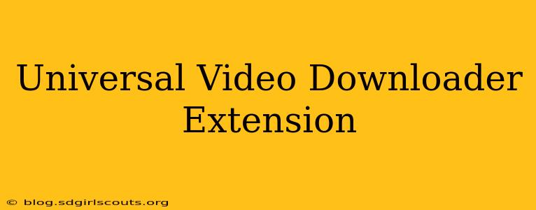 Universal Video Downloader Extension