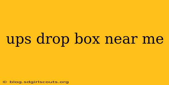 ups drop box near me