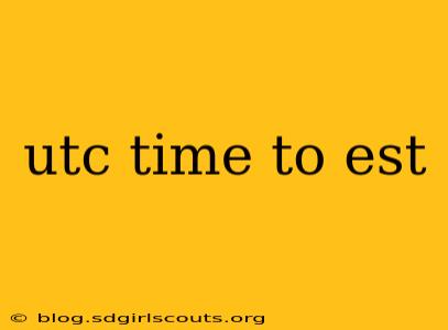 utc time to est