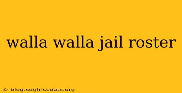 walla walla jail roster