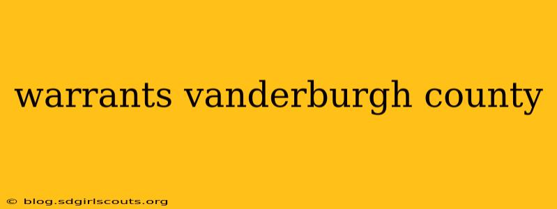 warrants vanderburgh county