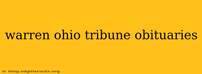 warren ohio tribune obituaries