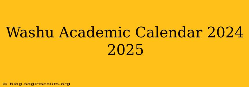 Washu Academic Calendar 2024 2025