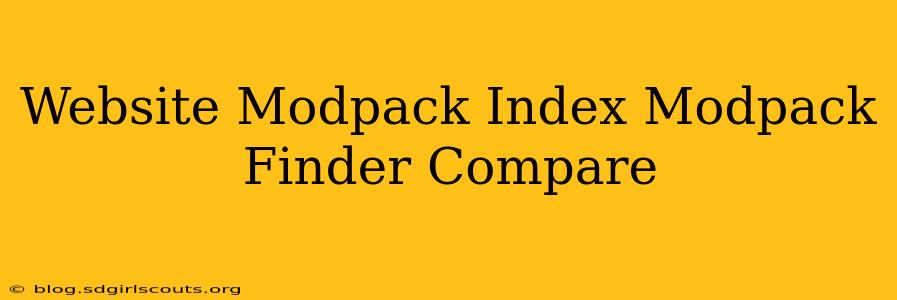 Website Modpack Index Modpack Finder Compare