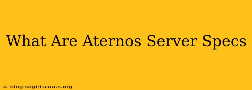 What Are Aternos Server Specs