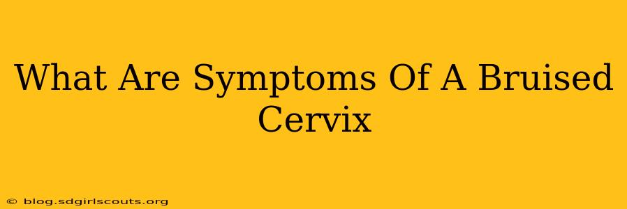 What Are Symptoms Of A Bruised Cervix