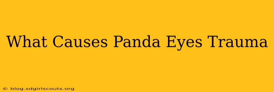 What Causes Panda Eyes Trauma