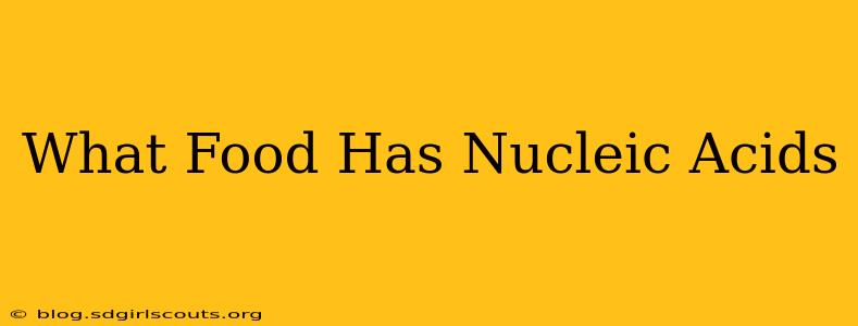 What Food Has Nucleic Acids