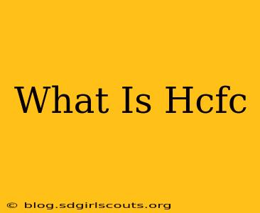 What Is Hcfc
