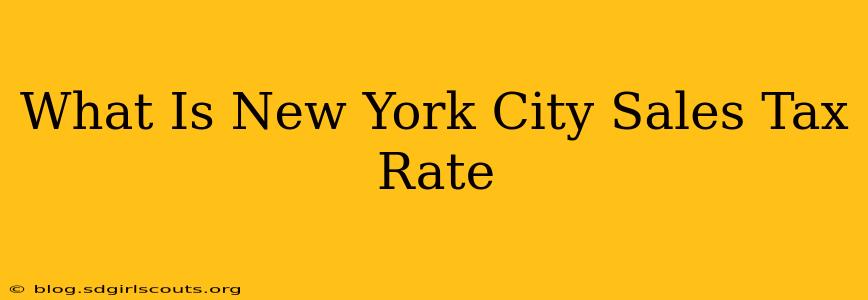 What Is New York City Sales Tax Rate