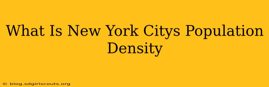 What Is New York Citys Population Density