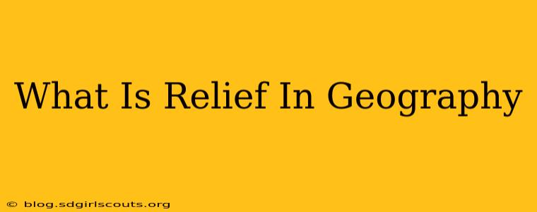 What Is Relief In Geography