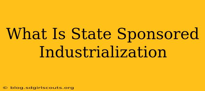 What Is State Sponsored Industrialization