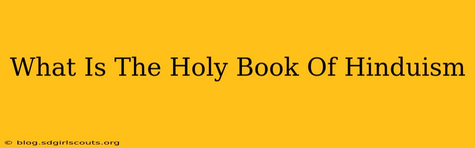 What Is The Holy Book Of Hinduism