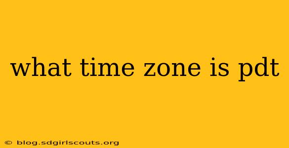 what time zone is pdt