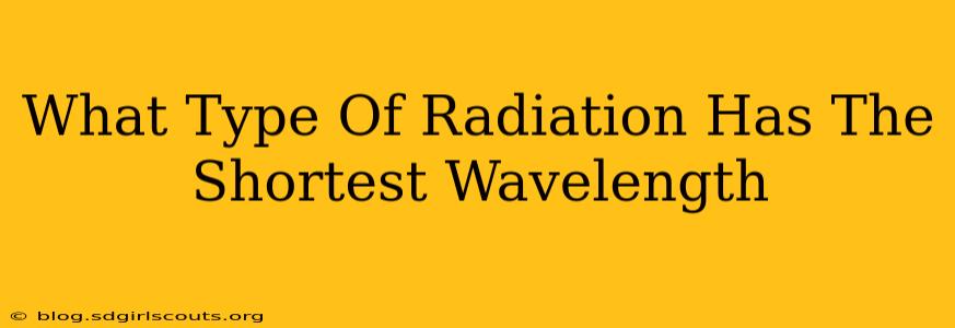 What Type Of Radiation Has The Shortest Wavelength