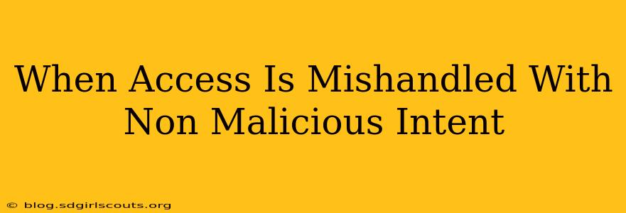 When Access Is Mishandled With Non Malicious Intent