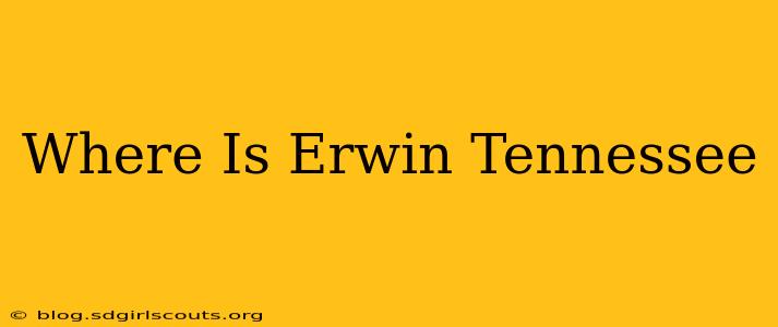 Where Is Erwin Tennessee