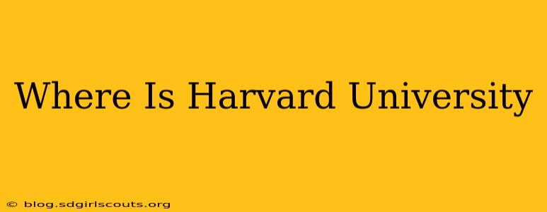 Where Is Harvard University
