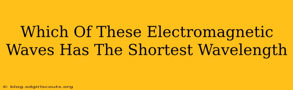 Which Of These Electromagnetic Waves Has The Shortest Wavelength